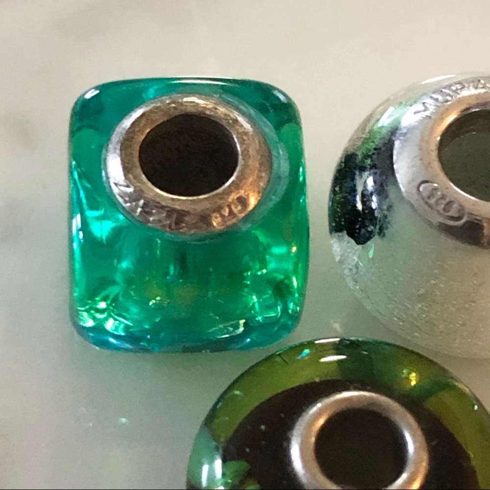 ⭐️ Bundle of 3 Italy Murano Glass Beads - Picture 4 of 5